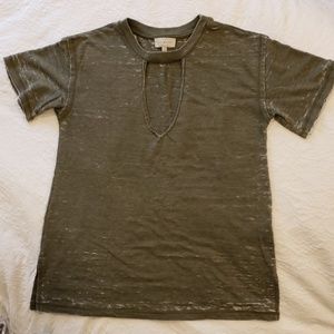 Lucky Brand Woman's Soft Olive Green Top
